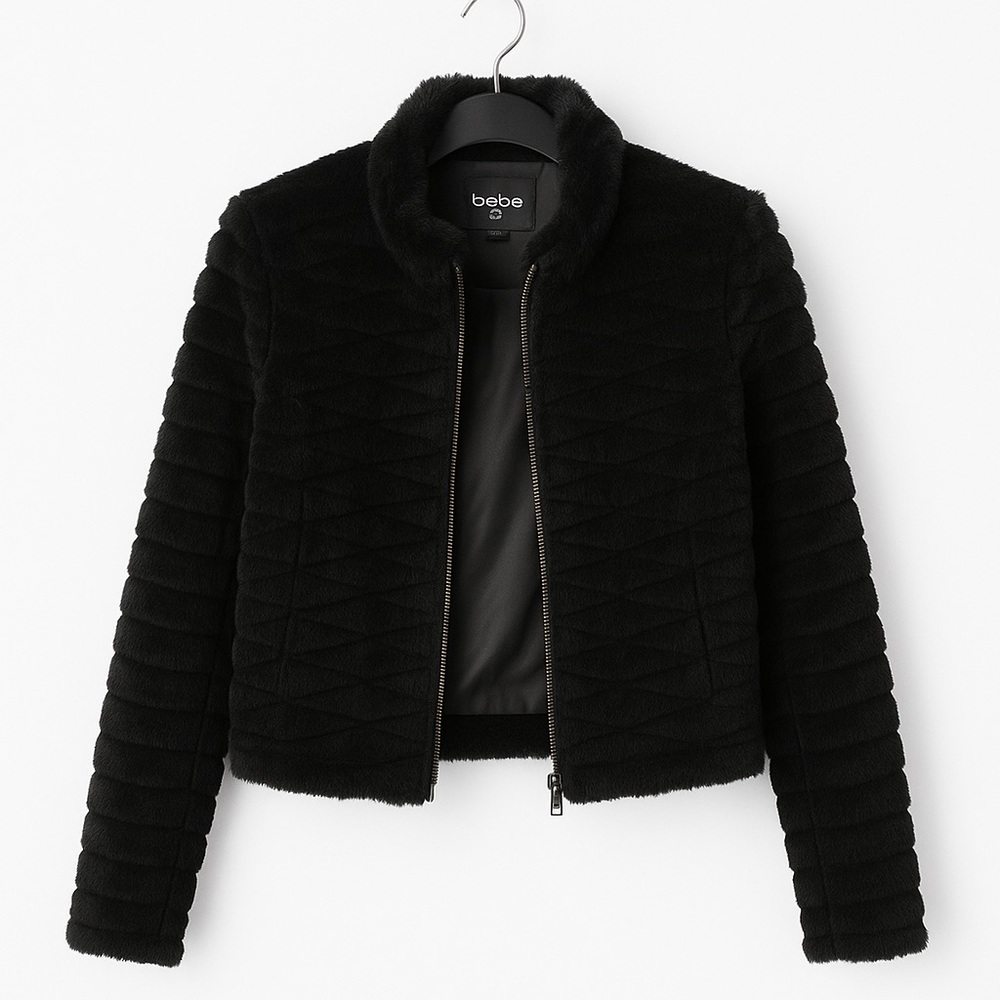 Bebe Women's Black Teddy Jacket